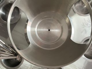 Set Fondue Acero Inoxidable y Cristal