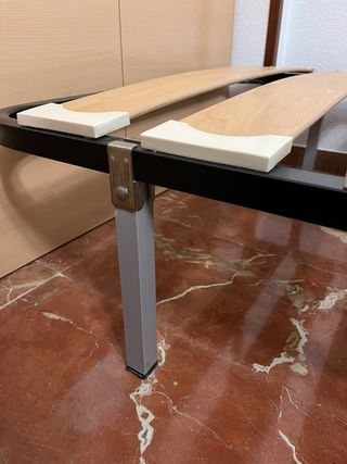 Somier individual metálico y de madera