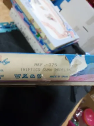 Juego de cuna tela y punto de cruz