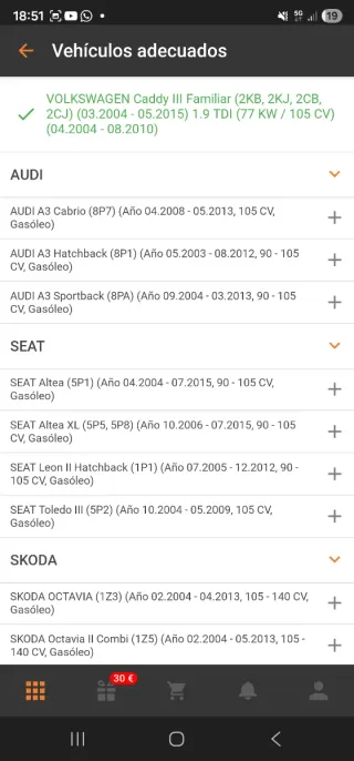 Kit de embrague para Volkswagen caddy 1.9 tdi