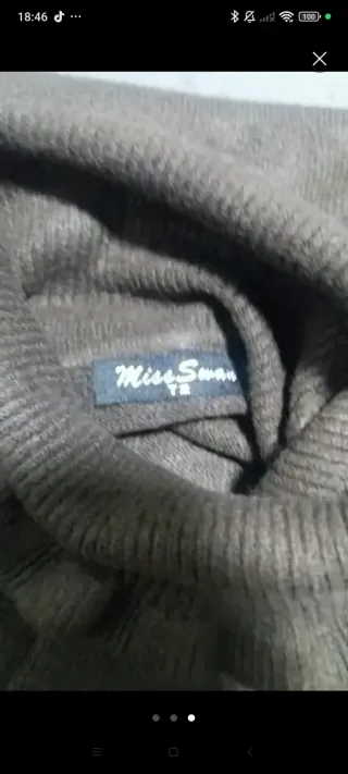 Jersey cuello alto marrón