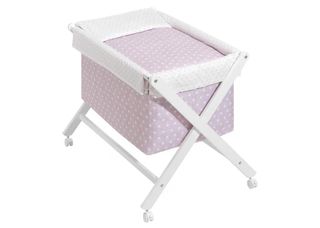 Minicuna rosa con estrellas