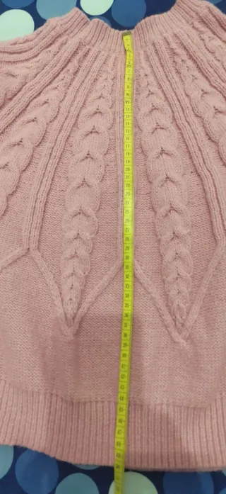 Jersey rosa tejido mujer calentito