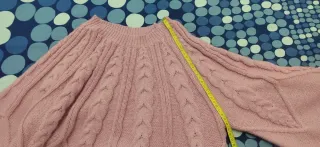 Jersey rosa tejido mujer calentito