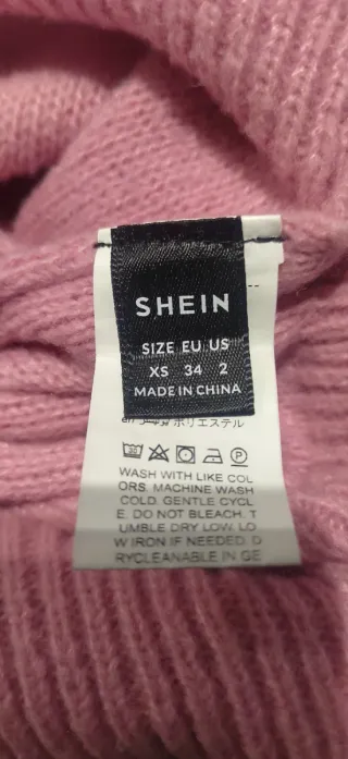 Jersey rosa tejido mujer calentito