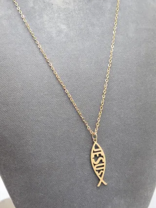 Colgante pez evangelista dorado