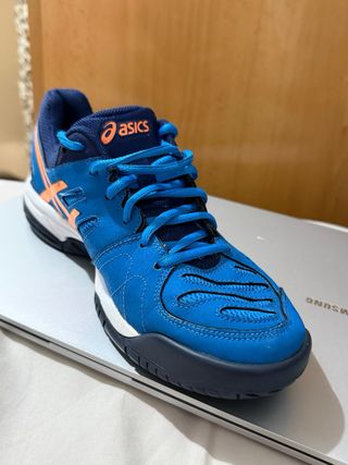 Zapatillas Asics Gel Padel Pro GS Azul Naranja