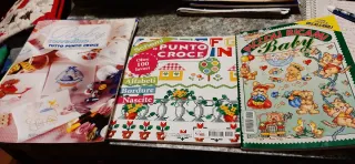 3 riviste/raccolte schemi punto croce baby