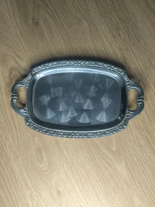 Bandeja de alpaca con asas