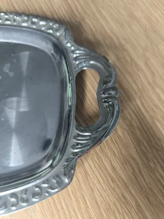 Bandeja de alpaca con asas