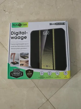 Báscula Digital RUNSTAR Negra y Amarilla