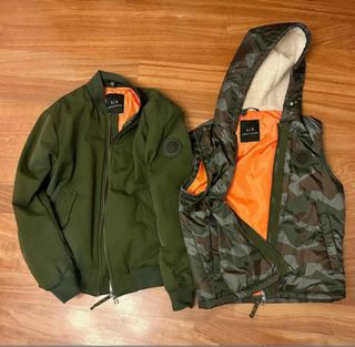 Giubbotto Armani Exchange Verde Arancione