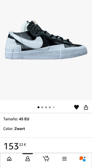 Nike x Sacai Blazer Low Black 45