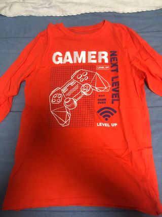 Maglietta Primark Gamer Manica Lunga 13-14 Anni