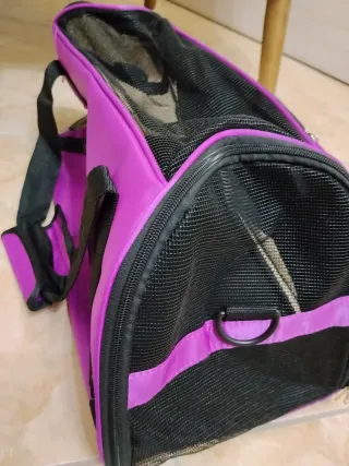 Trasportino per cani viola e nero