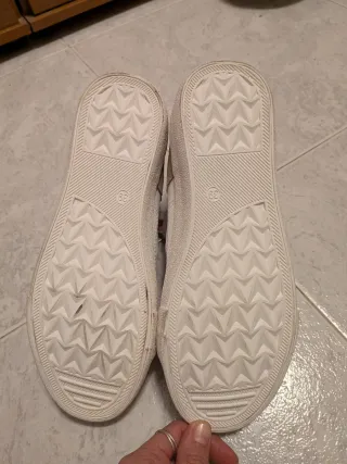 Zapatillas Botín Blancas, rosa y azul