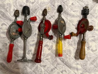 Lote 5 Taladros Manuales Antiguos