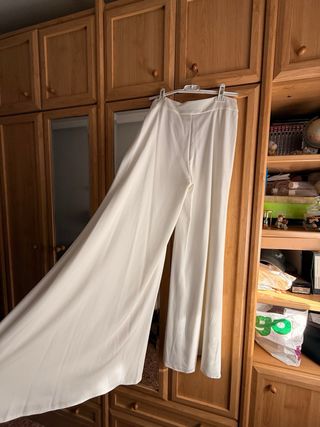 Pantalón palazzo blanco a estrenar