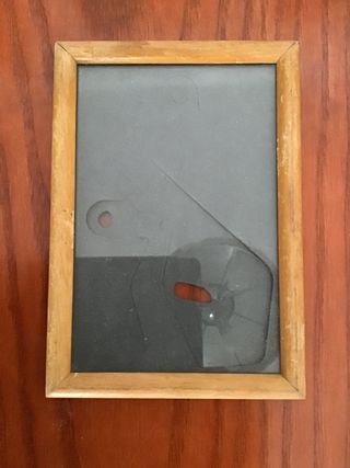 Lote de 5 marcos de fotos vintage - Madera y metal