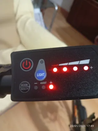 Bicicleta Eléctrica Plegable Blanca