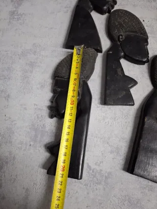 Set 5 Esculturas Cabezas Africanas Madera