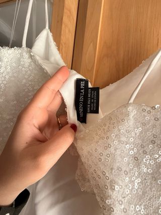 Top lentejuelas blanco