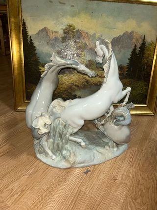 Figura Lladró Antigua Caballos Porcelana