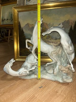 Figura Lladró Antigua Caballos Porcelana