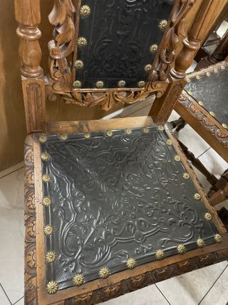 Silla de madera estilo Renacimiento