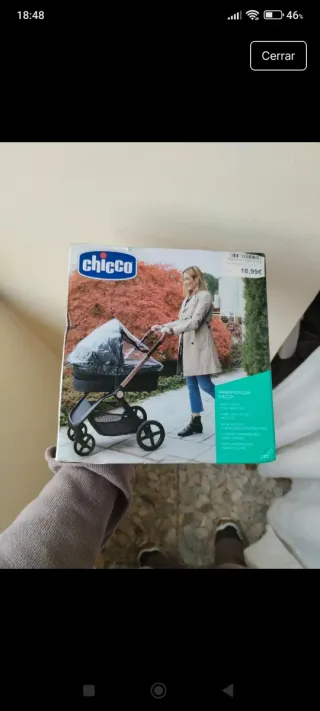 Plástico de lluvia para capazo Chicco