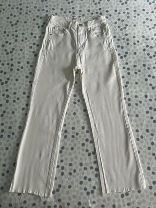 Vaqueros rectos blancos