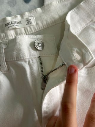 Vaqueros rectos blancos