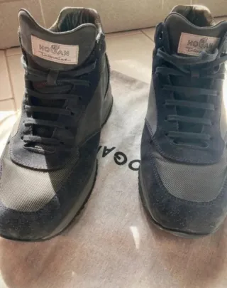 Scarpe Hogan Interactive Pelle Unisex Grigio/Verde