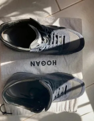 Scarpe Hogan Interactive Pelle Unisex Grigio/Verde