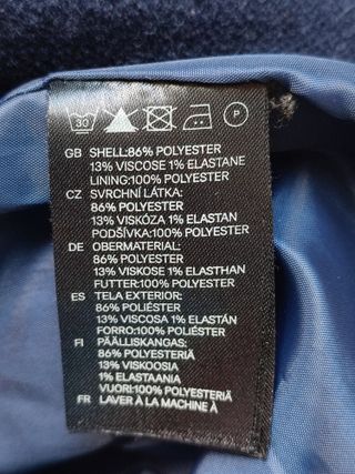 Abrigo H&M azul marino recto elegante