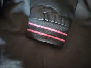 Cazadora cuero niña Desigual negra y rosa T 7-8