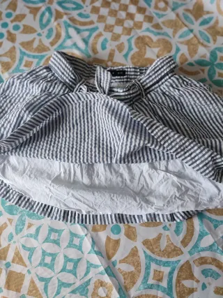 Minifalda Tex Rayas Azul y Blanco