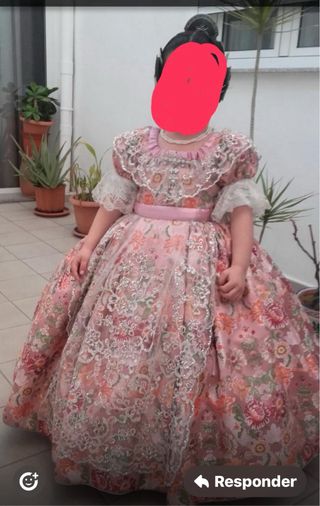 Traje de Fallera Niña Multicolor