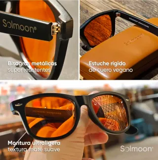 Gafas SOIMOO Luz Azul Unisex Negro Naranja