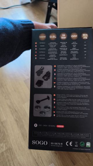 Cafetera Sogo Multi Cápsula 4 en 1