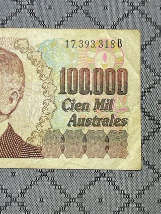 100.000 Australes Argentina Billete