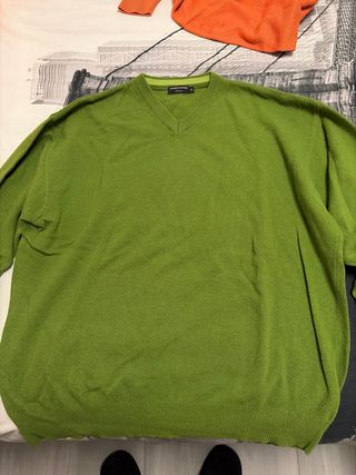 Jersey Charles Daster Naranja y verde Talla XL