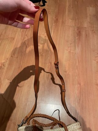 Bolso Cesta Mango Fibra Natural Nuevo