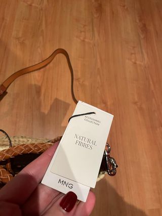 Bolso Cesta Mango Fibra Natural Nuevo