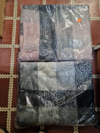 Fular cuello invierno cuadros nuevo