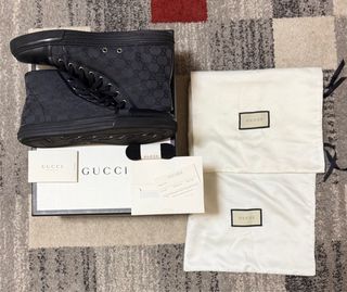 Gucci High-Top Sneakers Black GG Canvas