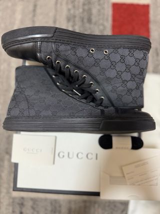 Gucci High-Top Sneakers Black GG Canvas