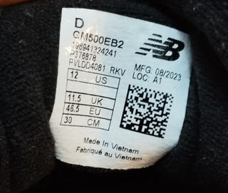 Zapatillas New Balance 500 Negro Blanco