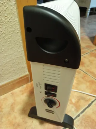 Calefactor blanco y negro