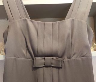 Vestido H&M Gris Gasa Corto Formal Talla M